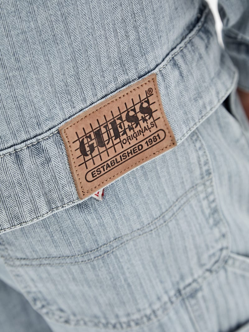GUESS Originals Herringbone Zip Denim Jacket | GUESS