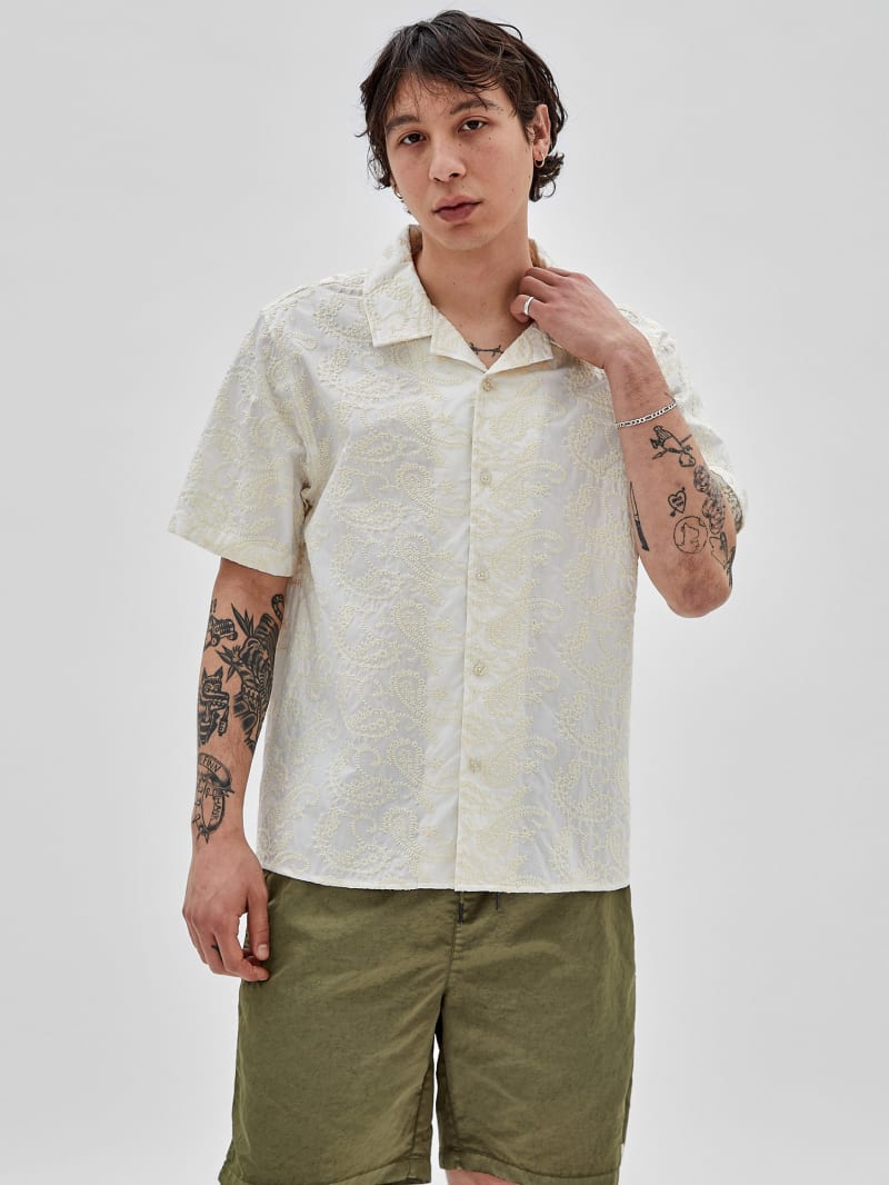Guess short sleeve button hotsell down