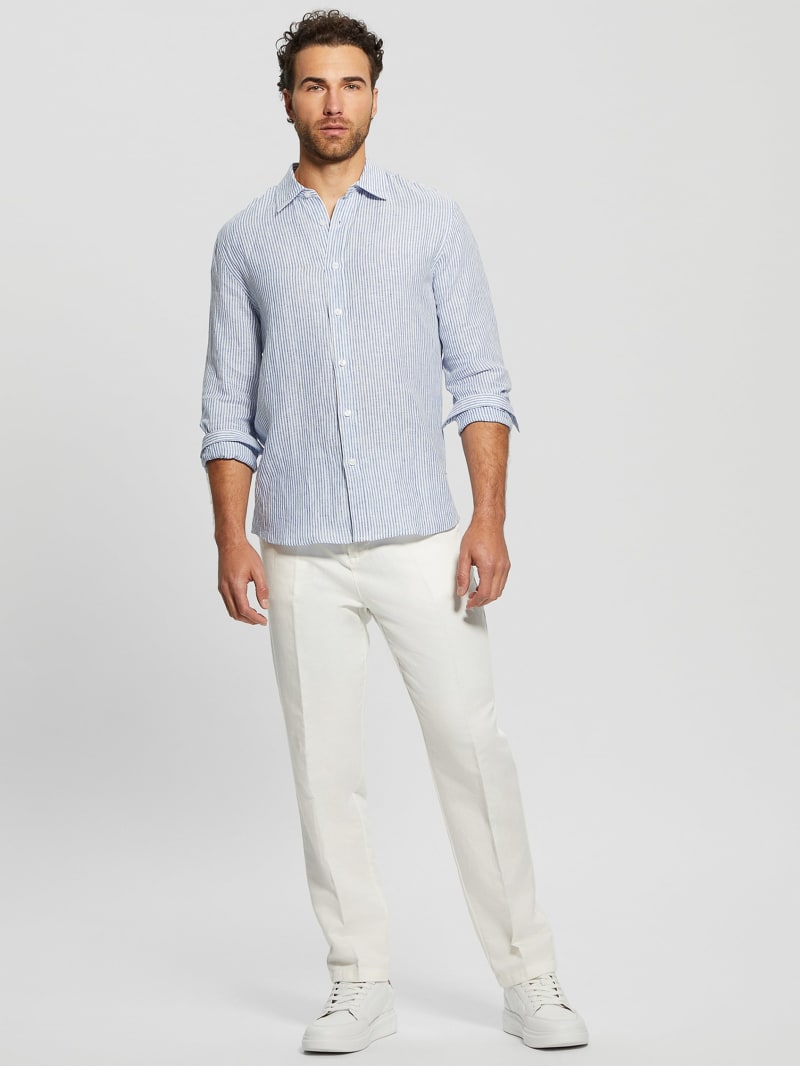 Eco Nautical Striped Linen Shirt | GUESS