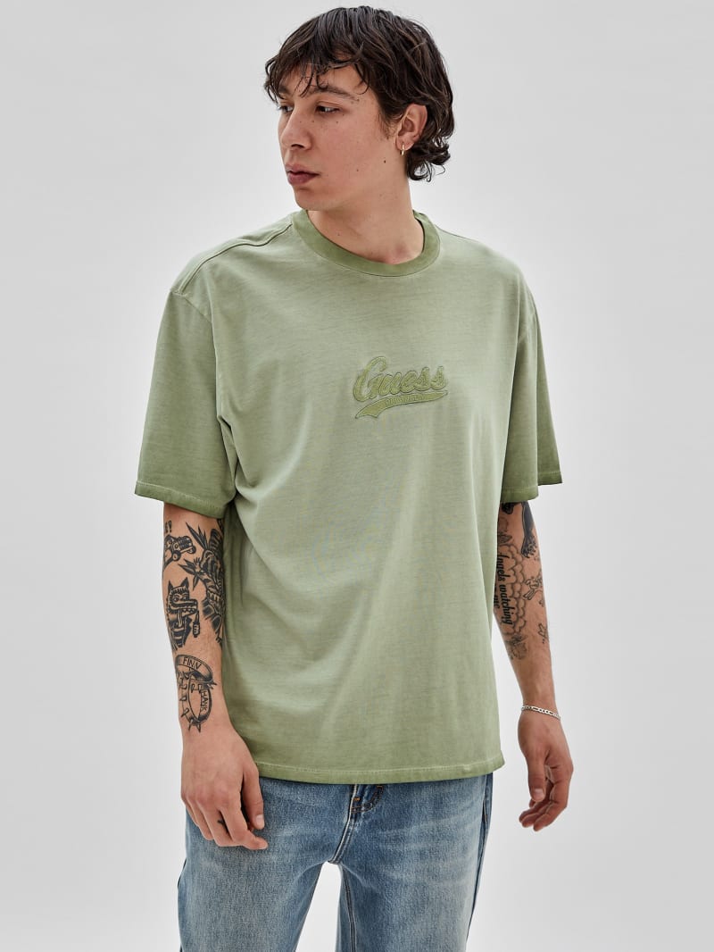 Guess originals oversized multicolor logo tee sale