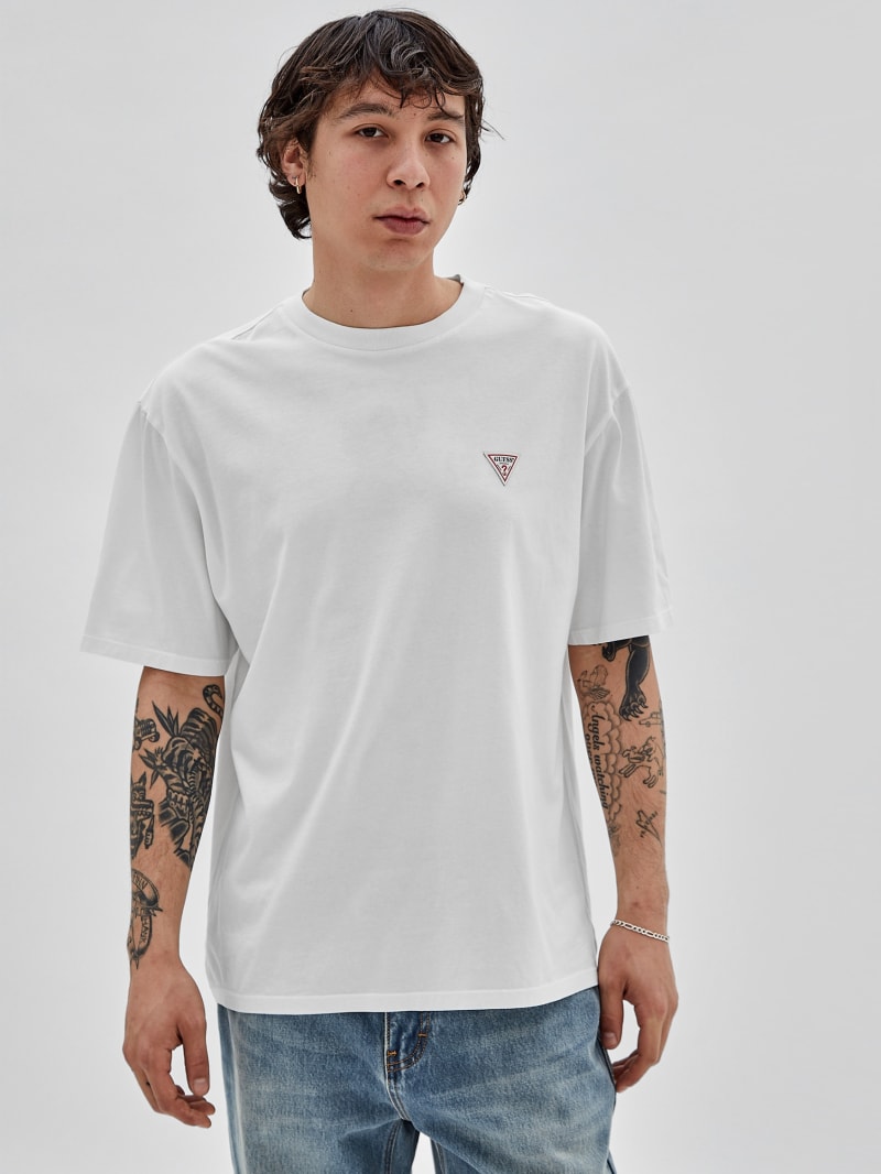 Guess originals oversized clearance triangle logo tee