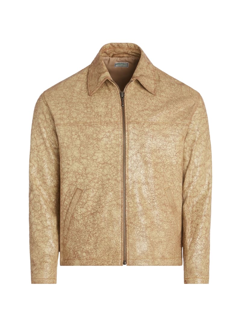 Cracked Leather Jacket GUESS