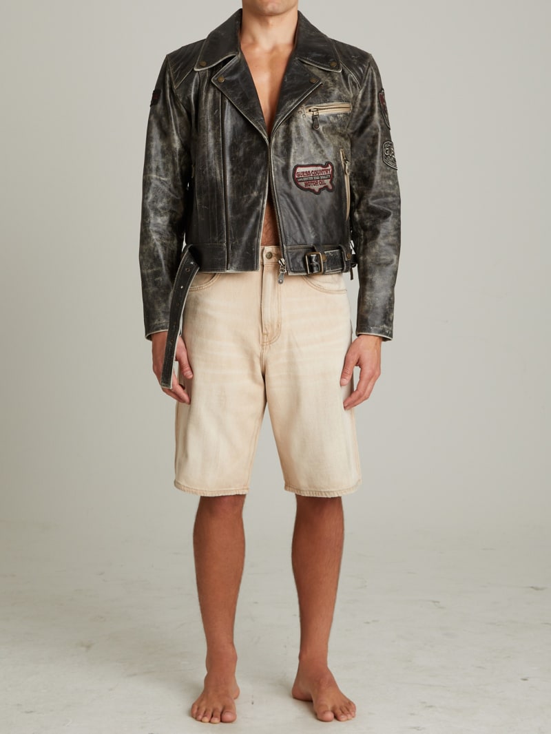 Guess vintage leather jacket discount