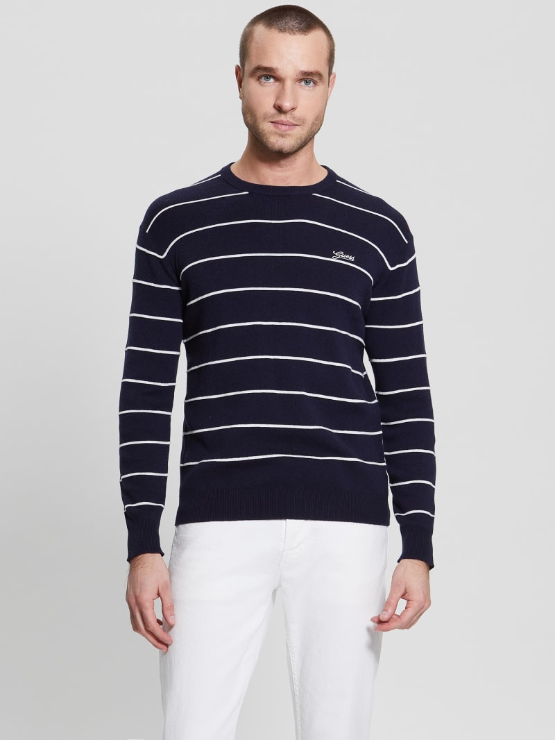 Guess striped deals jumper