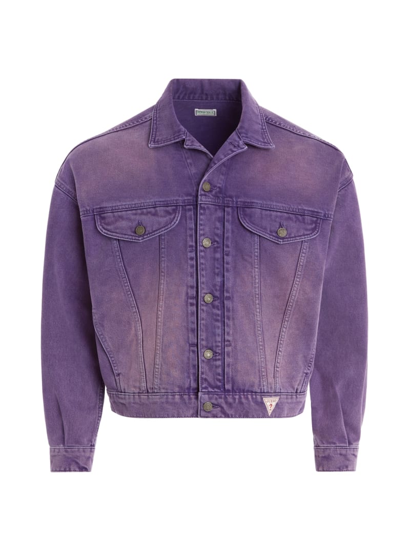 Denim purple jacket top