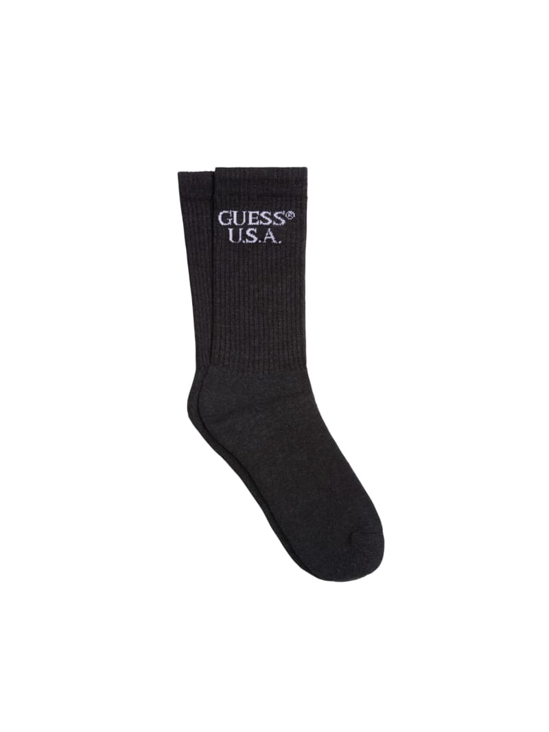 ◇2枚組◇【SINNERS ATTIRE】Athlete Logo Socks / Black Socks with logo detail brand GUESS — Globalbrandsstore.com/en
