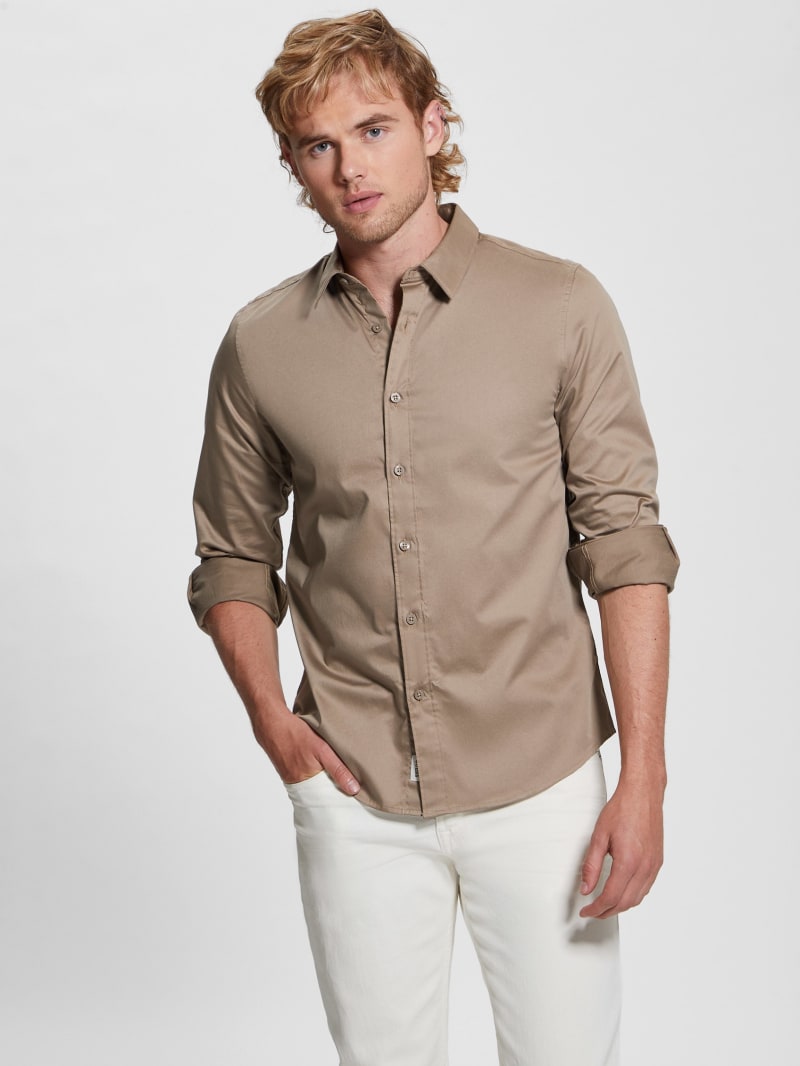 shy Ringback media Luxe Stretch Shirt | GUESS
