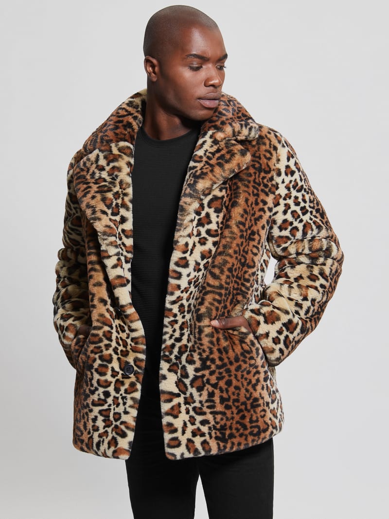 Guess leopard coats & jackets