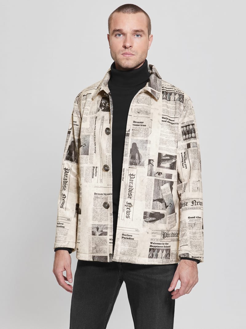 Guess faux fur jacket mens clearance