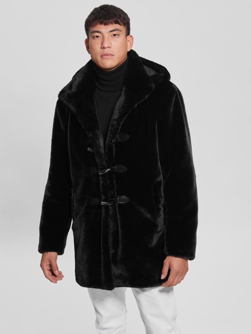 Cozy Faux-Fur Duffle Coat