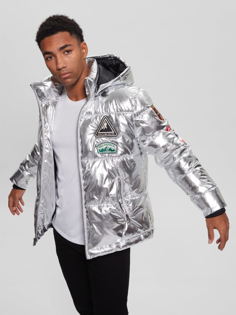 Arctic Patch Metallic Puffer Jacket GUESS