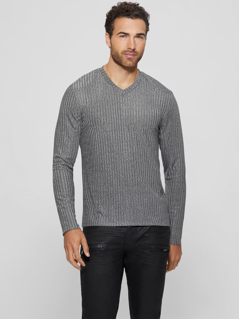 Warehouse V-Neck Knit Tee | GUESS