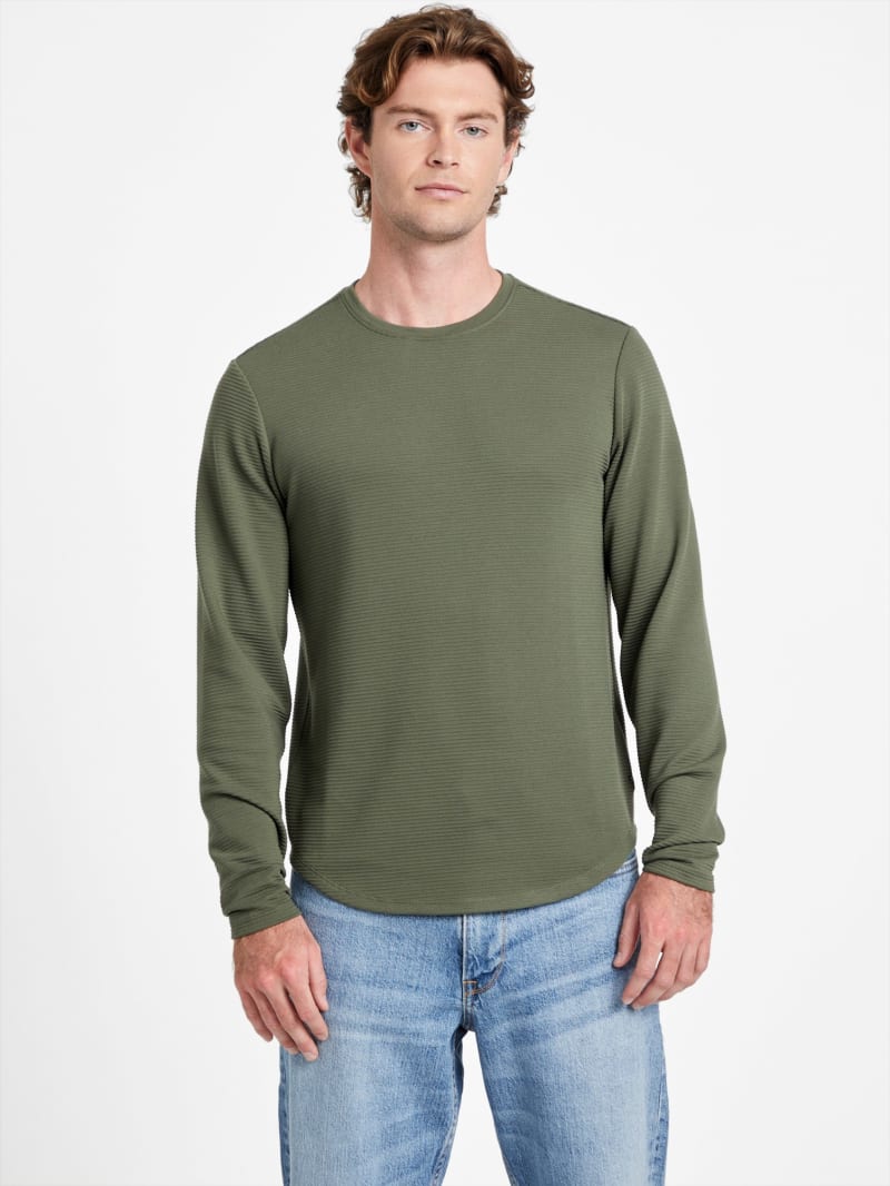 Textured Long-Sleeve Tee