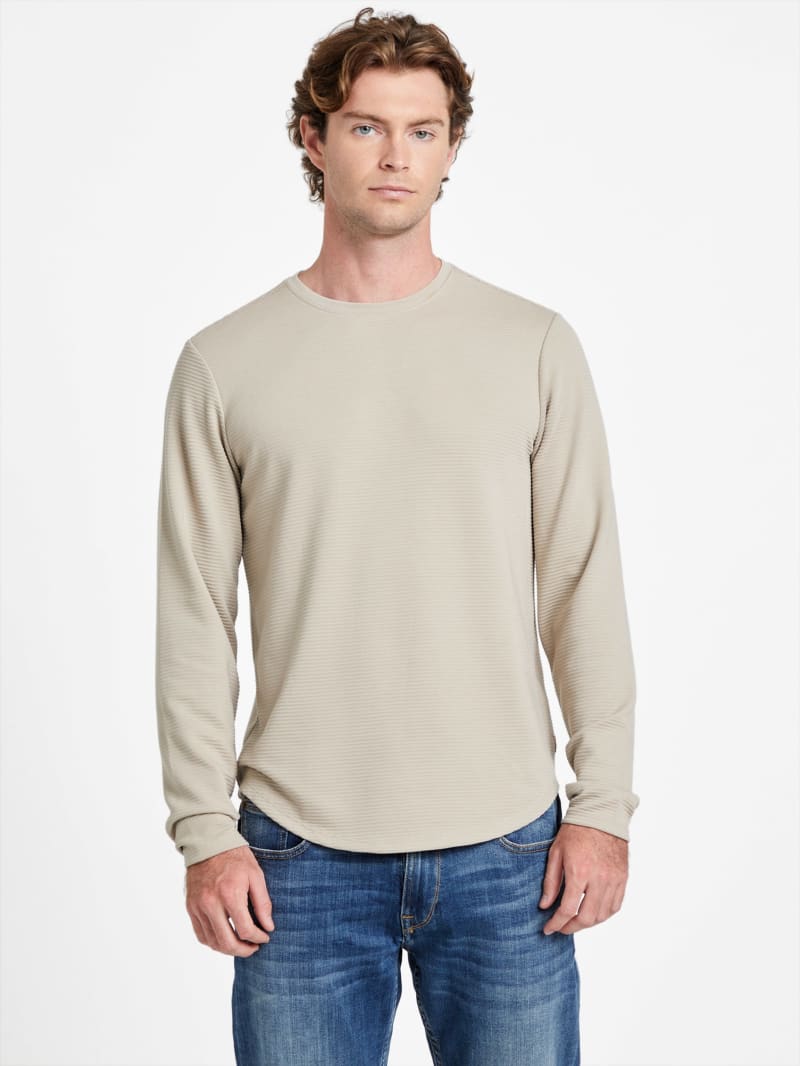 Textured Long-Sleeve Tee