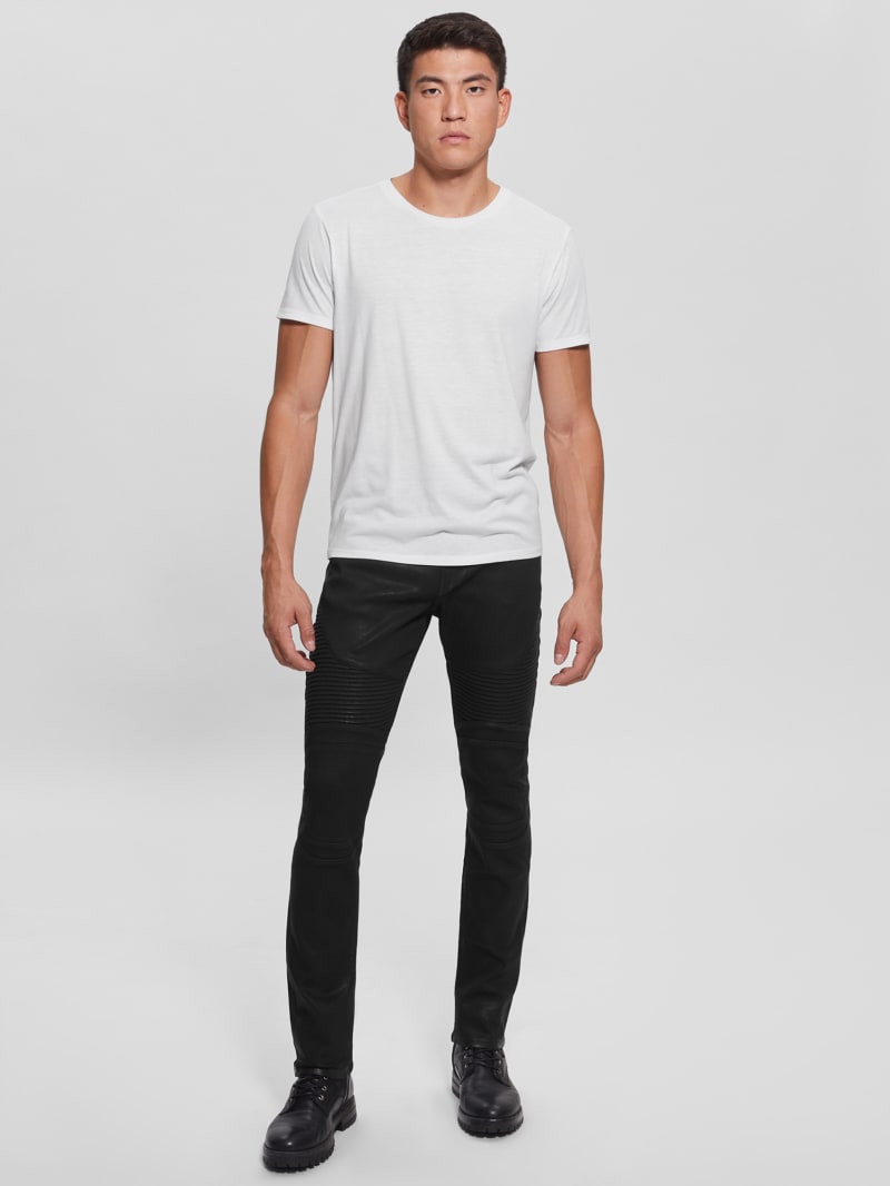 Guess slim tapered moto jeans hotsell