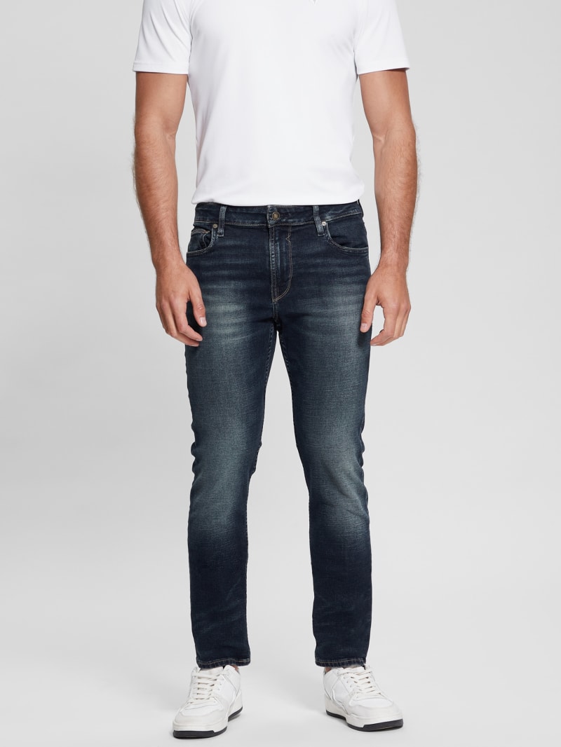 Eco Dark Slim Tapered Denim Jeans | GUESS