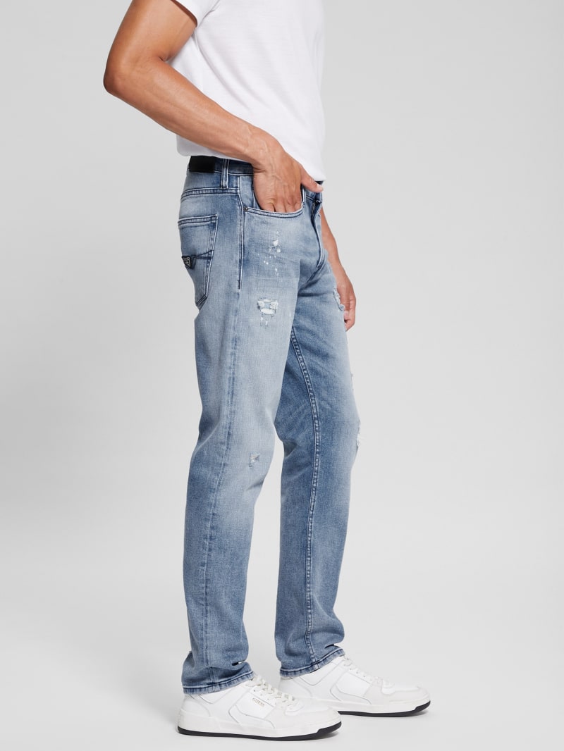 Eco RipandRepair Tapered Jeans GUESS Canada