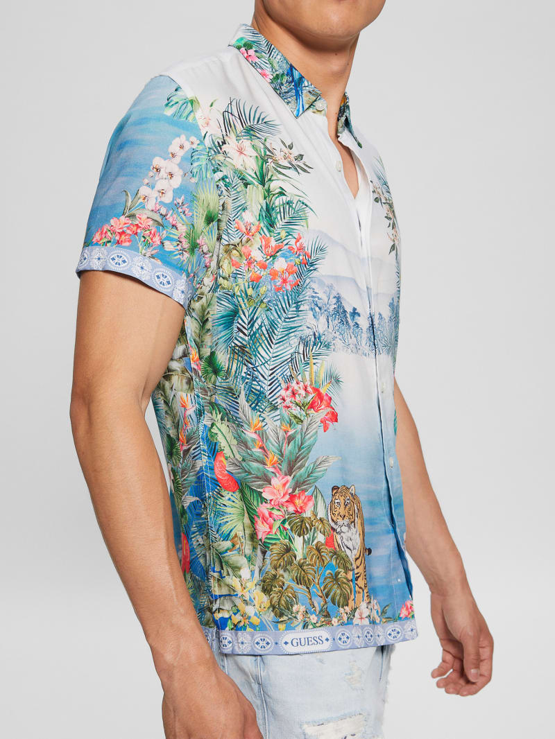 Guess hawaiian shirt sale
