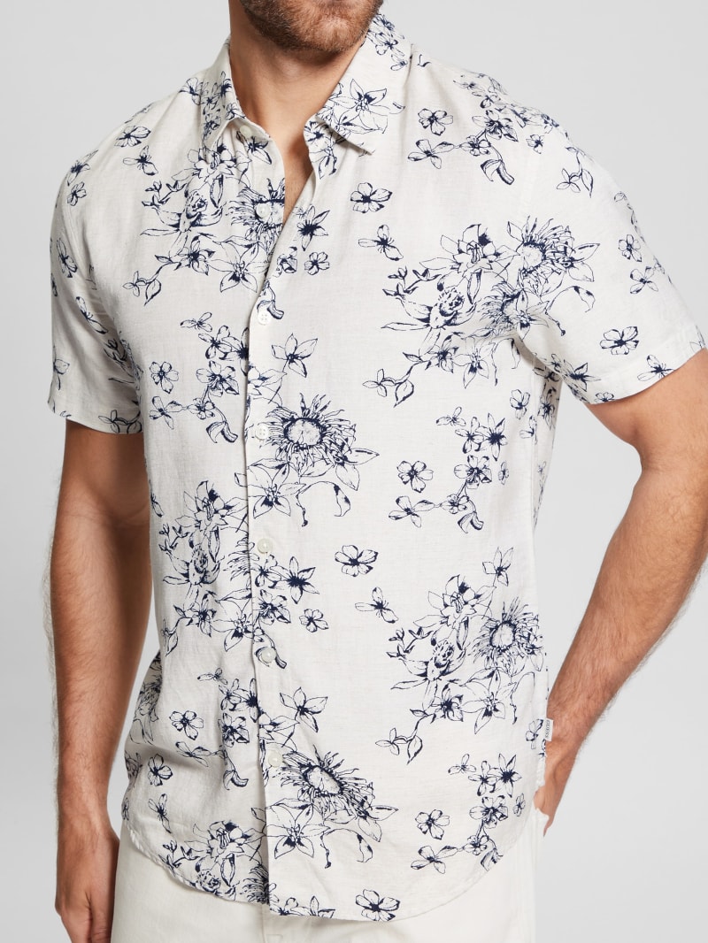 Guess mens floral top shirt