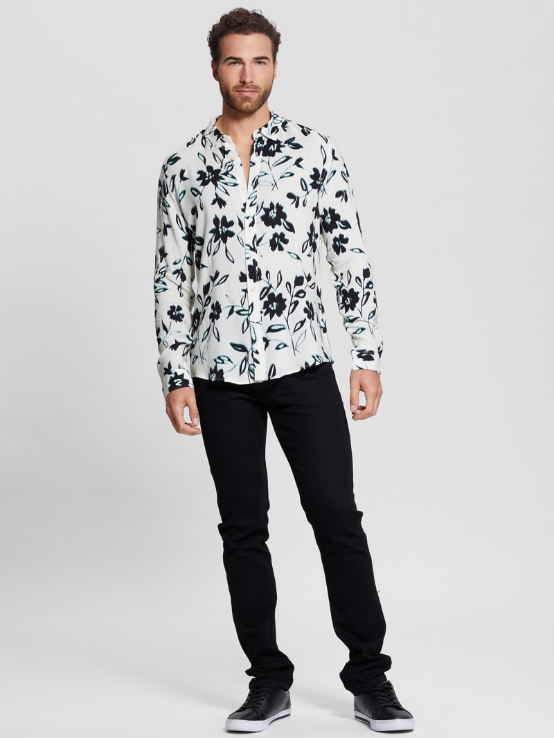Eco Ikat Floral Long-Sleeve Shirt