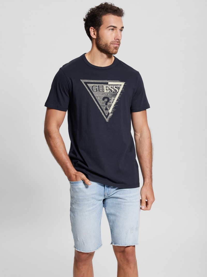 Eco Embroidered Shaded Triangle Tee