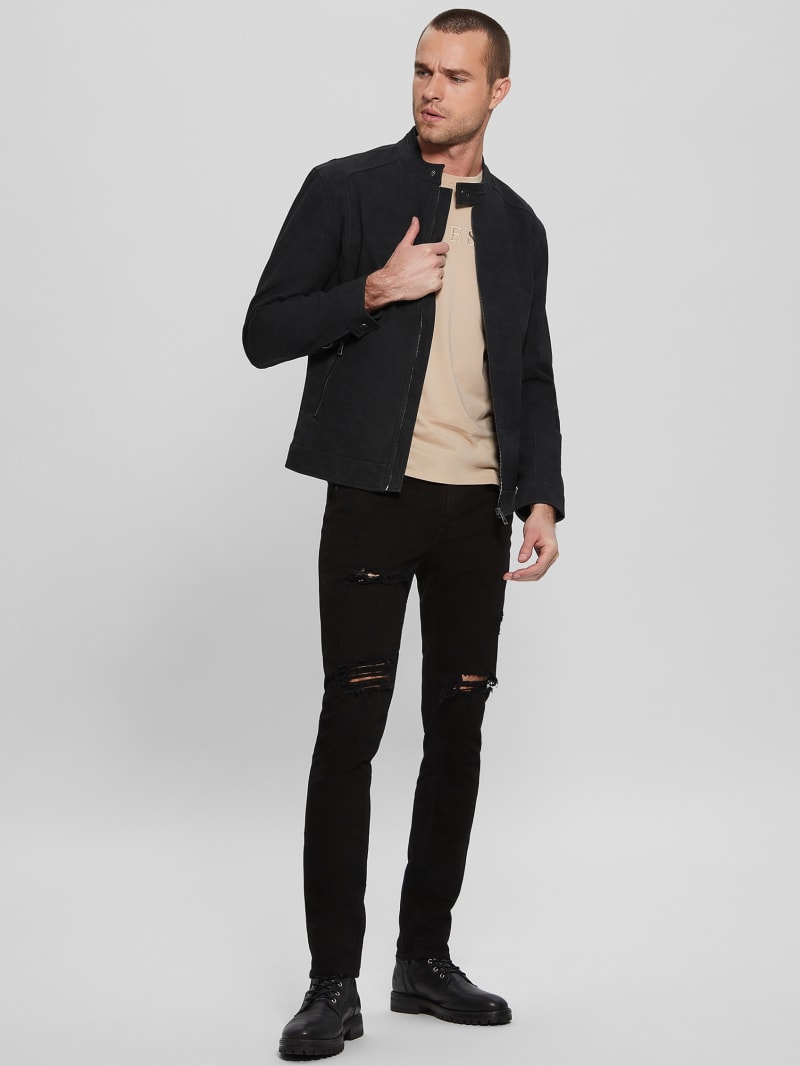 Faux Leather Biker Jacket GUESS Canada