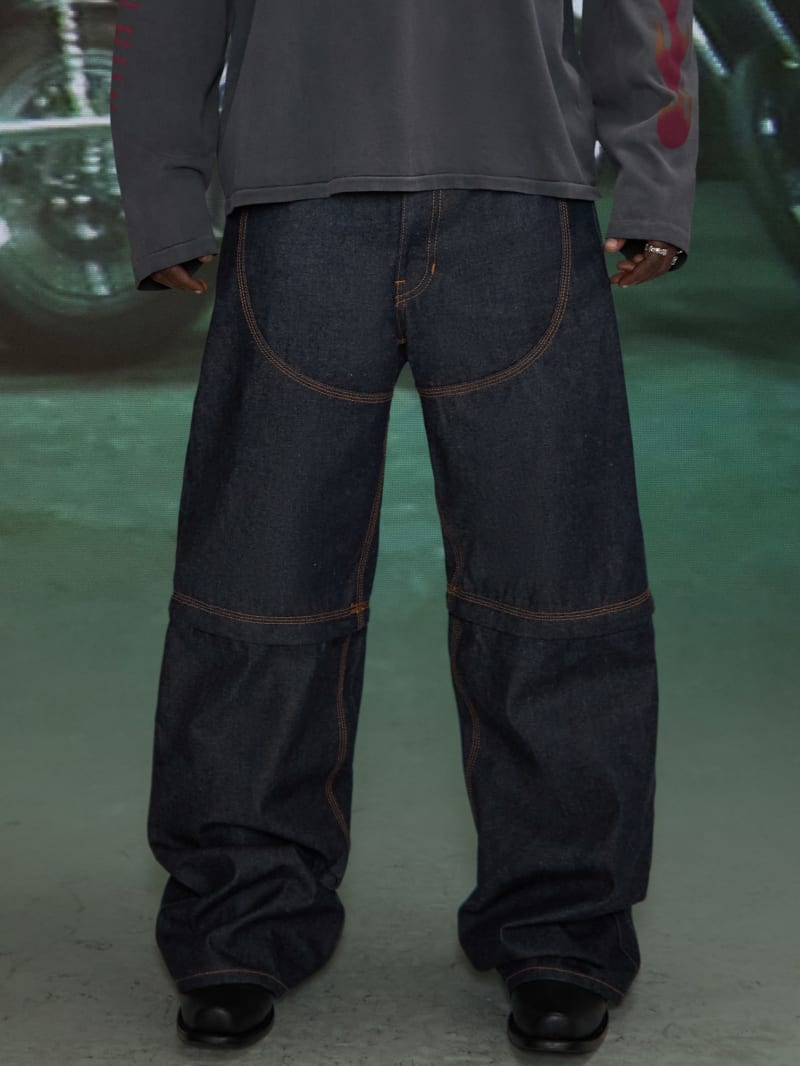 GUESS® HARDSTONE Zip-Off Raw Denim Jeans