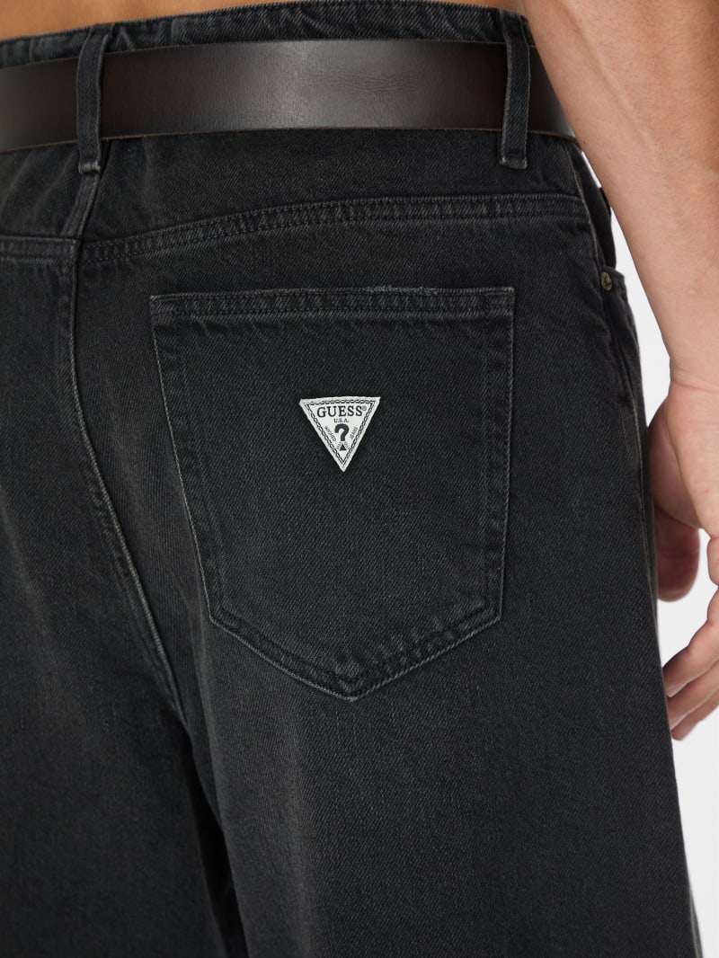 black distressed denim short | GUESS