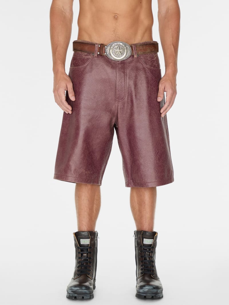 【メーカー直送】 leather crackle short GUESS | その他