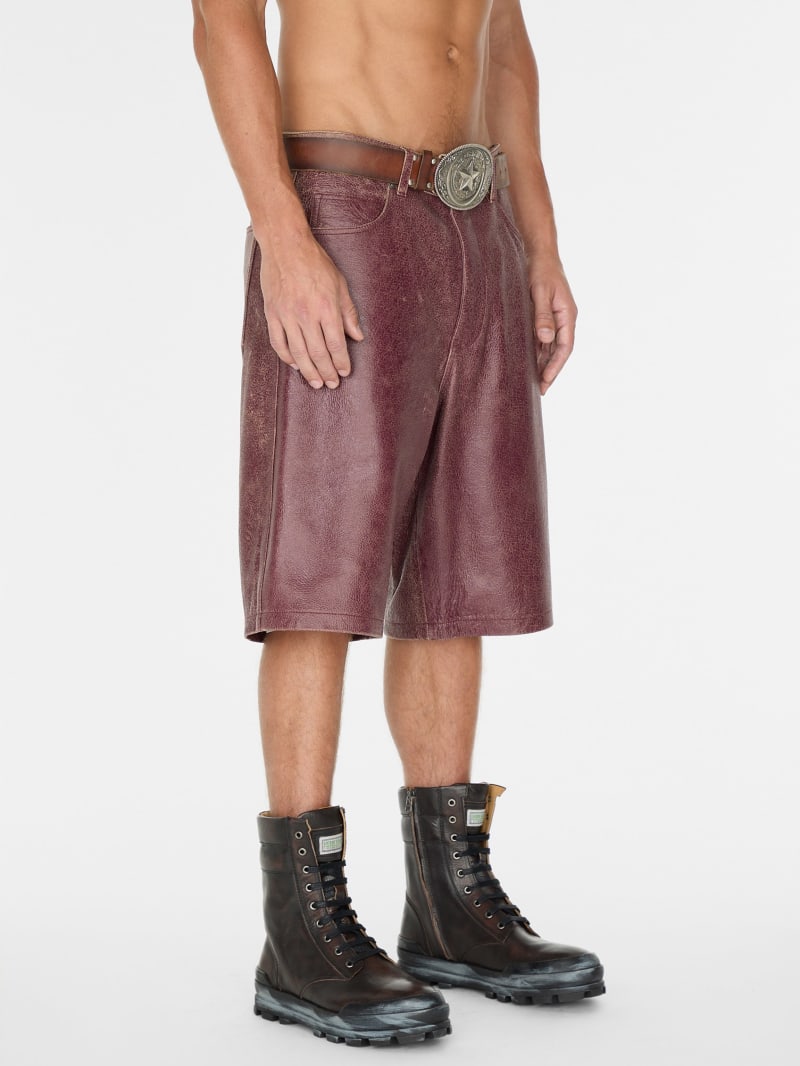 GUESS® crackle leather short