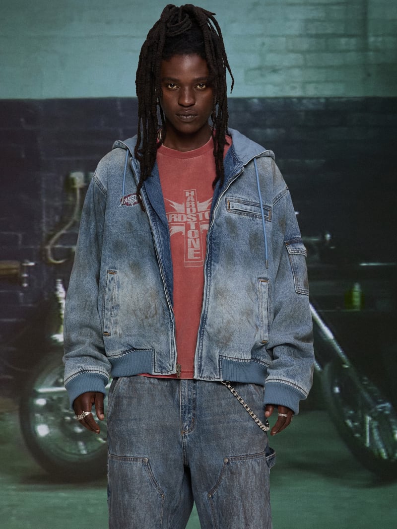 GUESS® HARDSTONE Denim Hooded Jacket