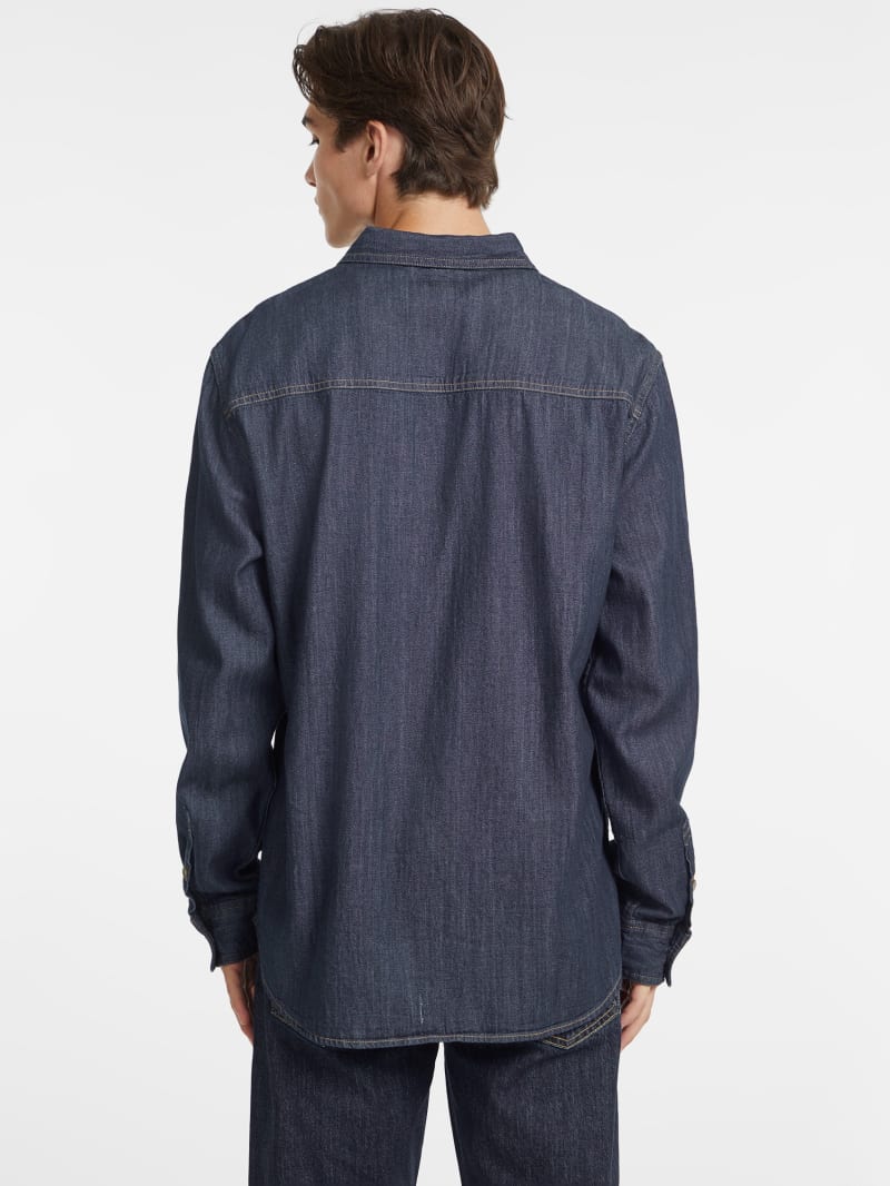 Classic Long-Sleeve Denim Shirt | GUESS Canada