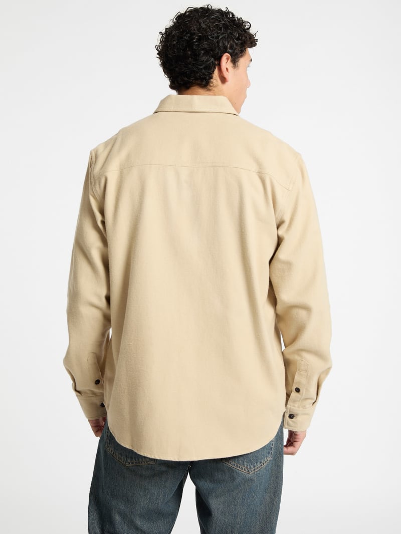 けんページ Plaid Long-Sleeve Pocket Shirt | GUESS