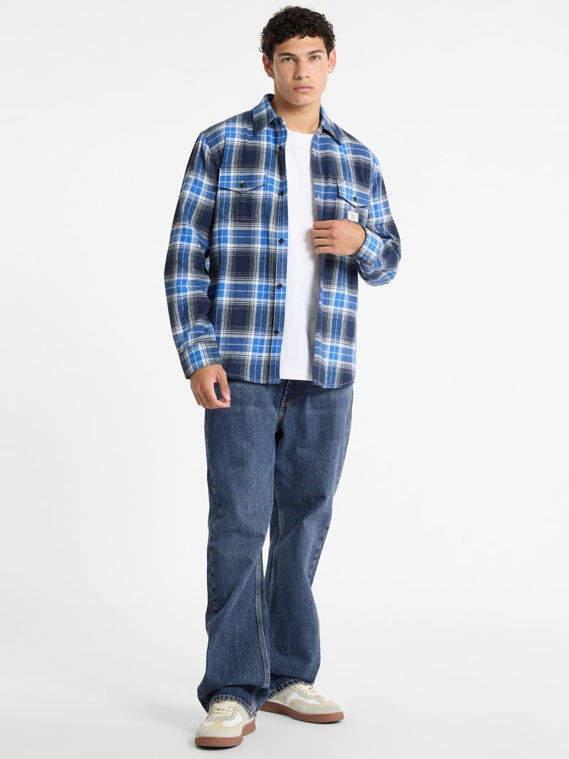 Plaid Long-Sleeve Pocket Shirt