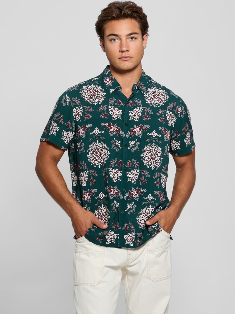 Eco Rayon Paisley Shirt | GUESS Canada