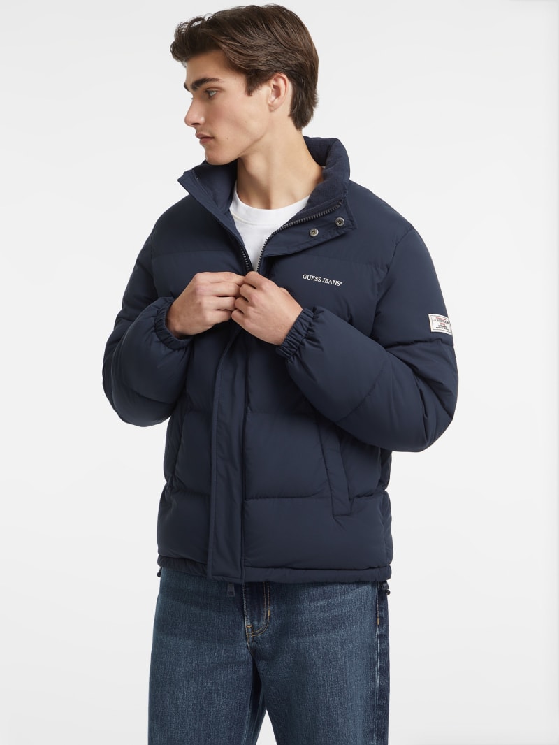 Guess denim puffer jacket shop