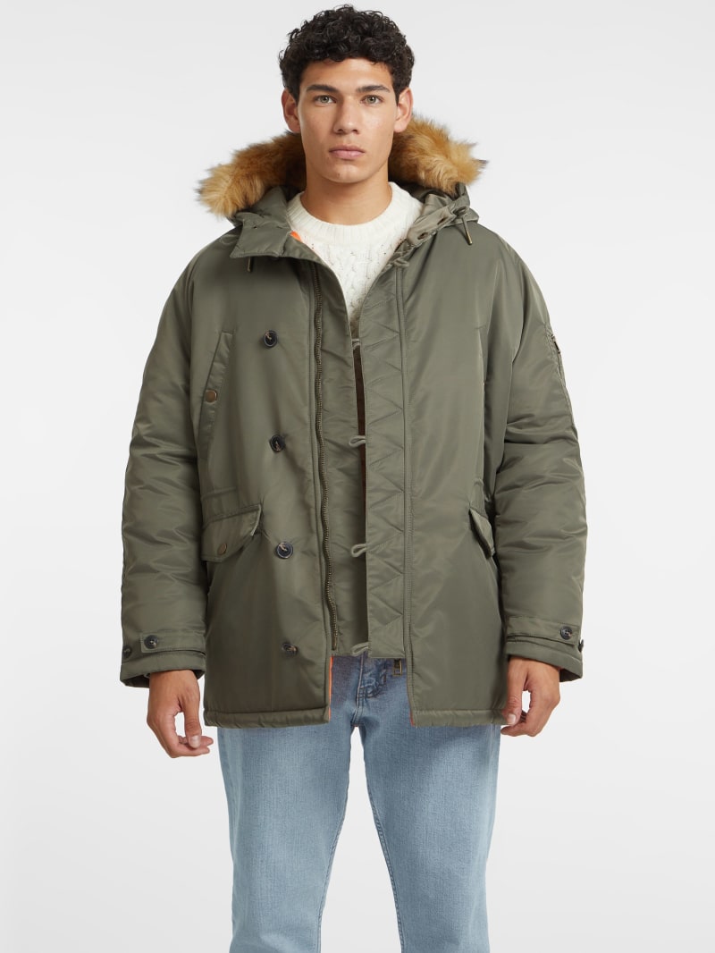 Guess men's hooded parka cheap