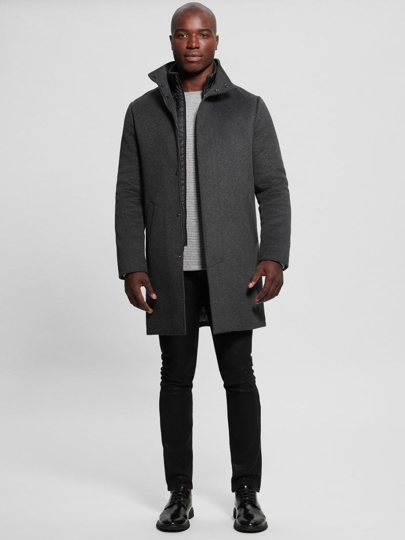 GUESS Eco Wool blend Urban Coat Gray S