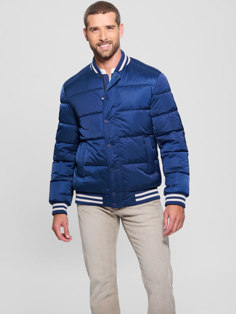 Eco Puffa Varsity Jacket GUESS Canada
