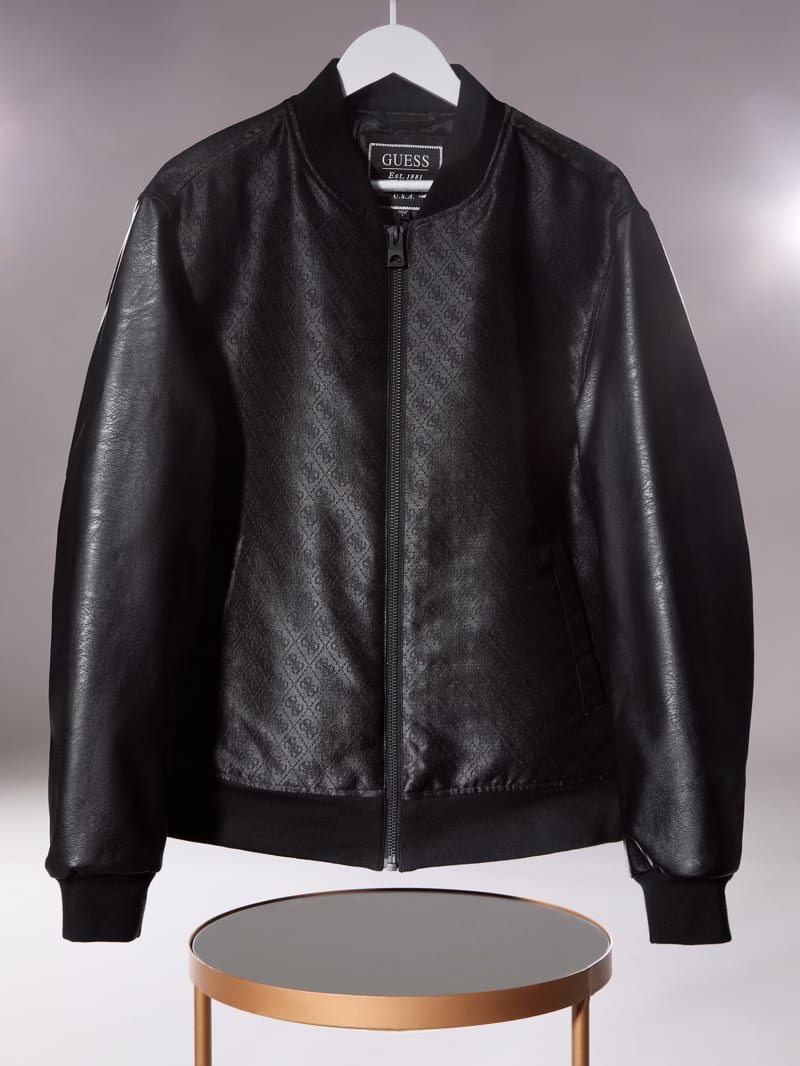 Guess men's varsity bomber jacket clearance