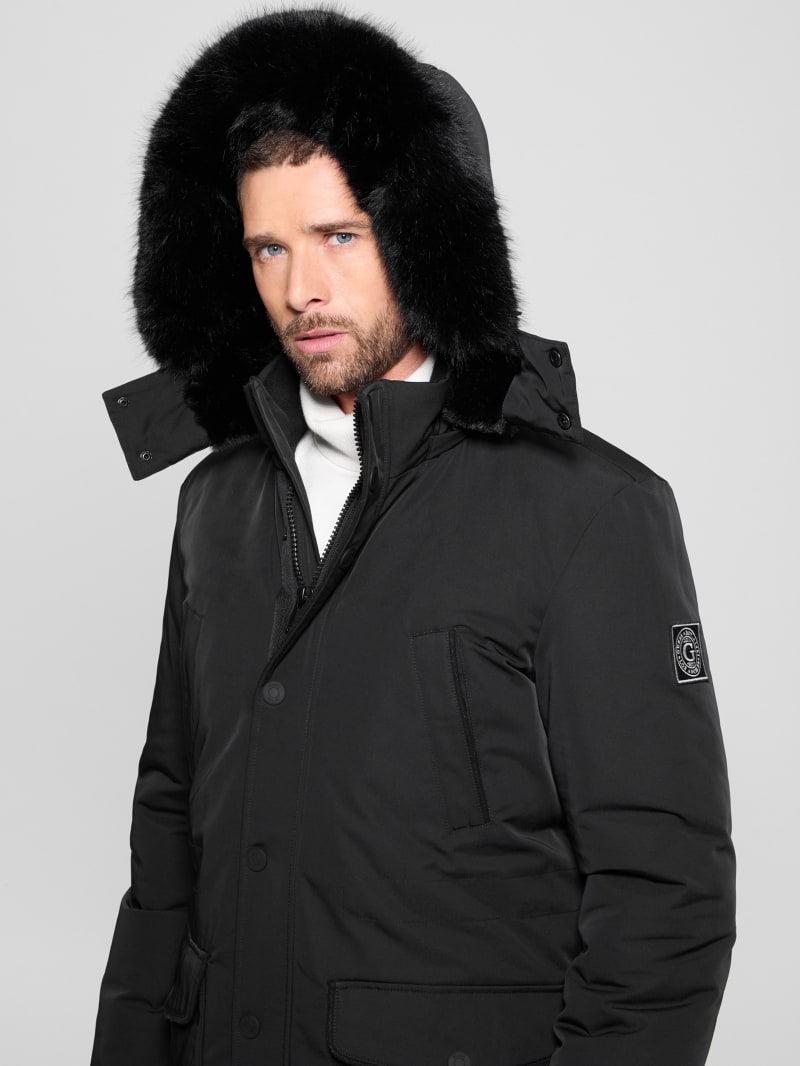 Guess black parka deals