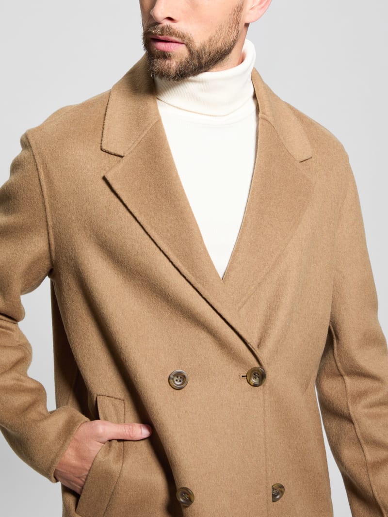 GUESS® Wool-Blend Double-Breasted Coat Men