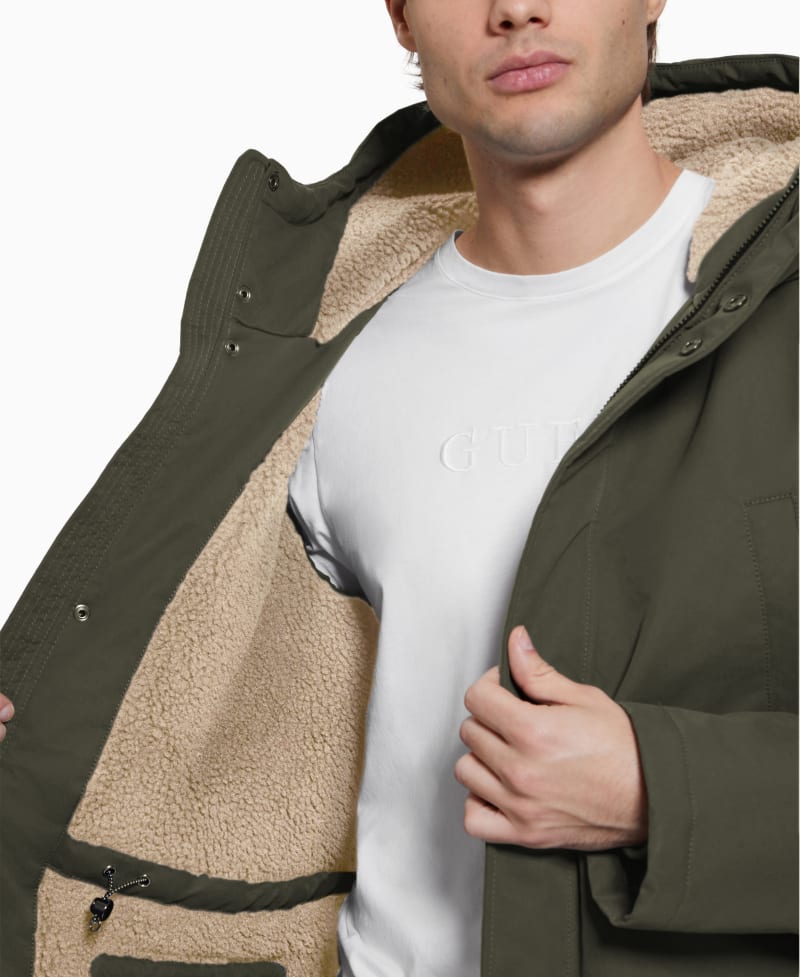 コート MATT FLUID VISCOSE JERSEY COAT LAWRENCE THREE QUART | GUESS