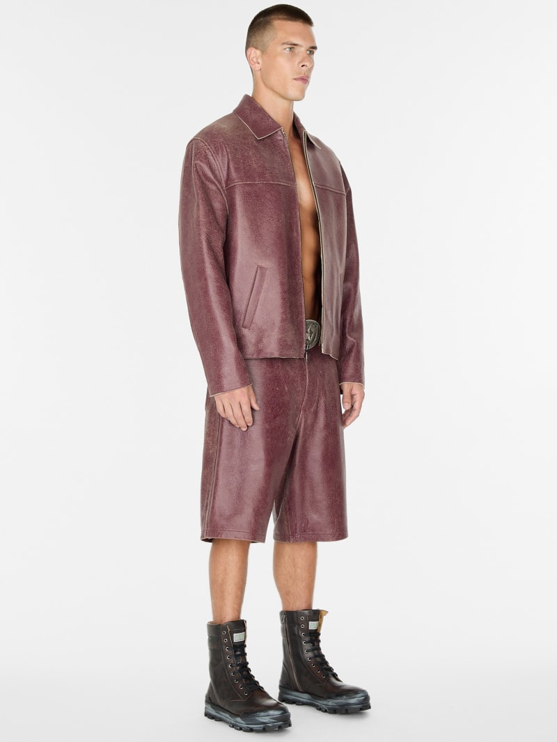 Koza Leathers Men's Real Lambskin Leather Boxer Shorts MS042
