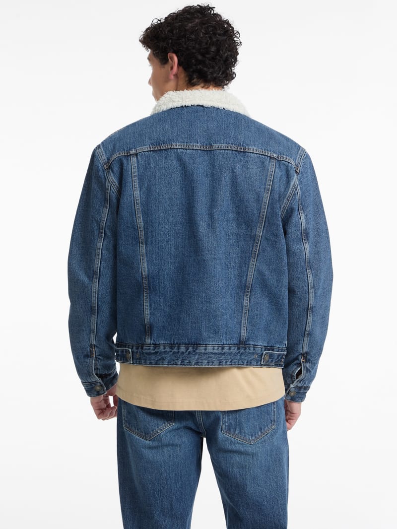 Sherpa Collar Denim Trucker Jacket | GUESS Jeans