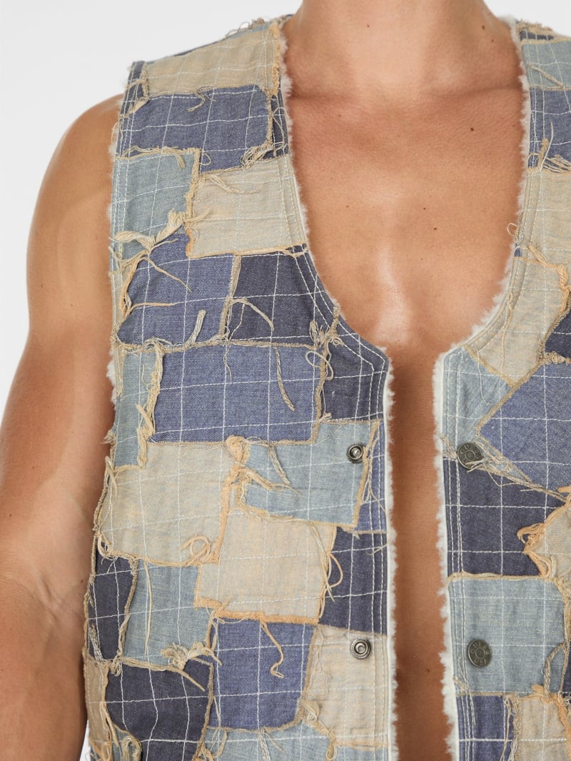 reversible denim vest | GUESS