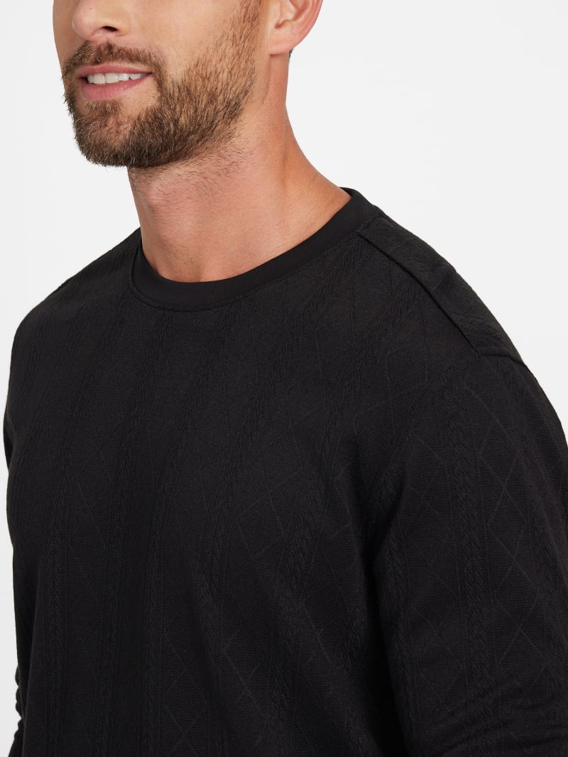 Textured Knit Long-Sleeve Top - thumbnail 3