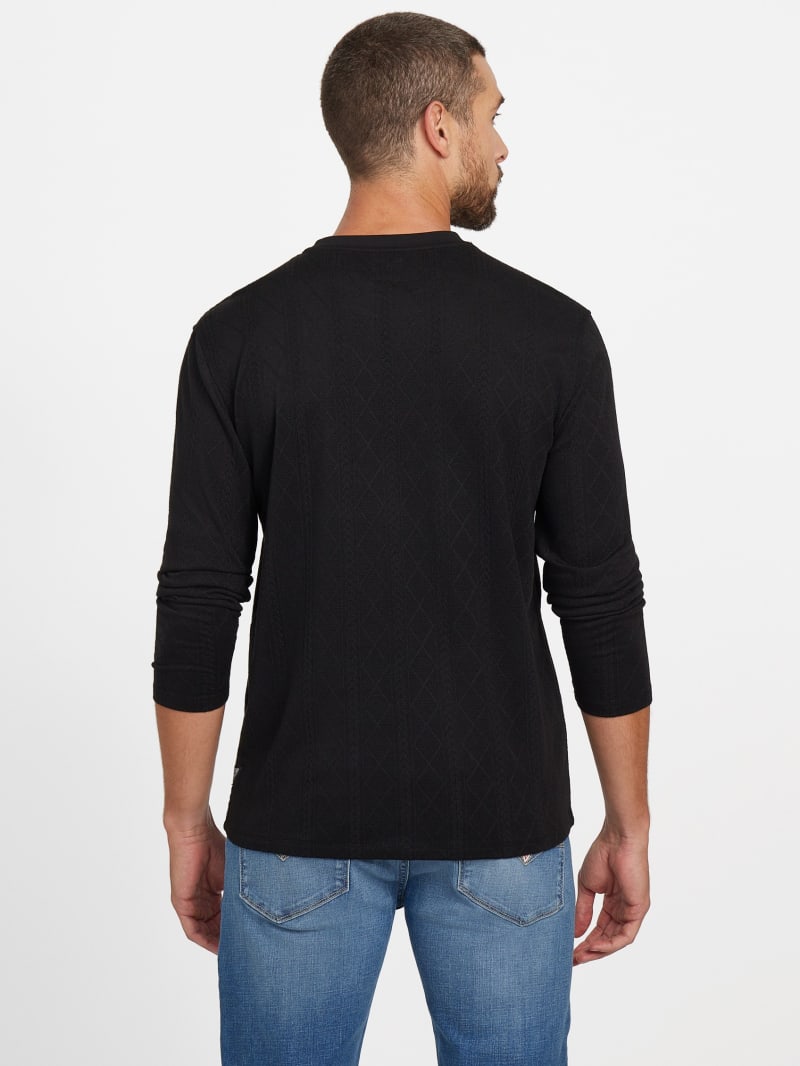 Textured Knit Long-Sleeve Top - thumbnail 4