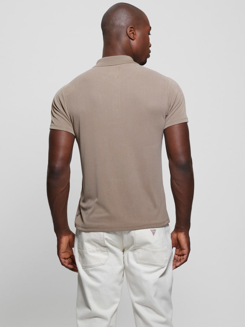 Union Rib Knit Polo | GUESS Canada