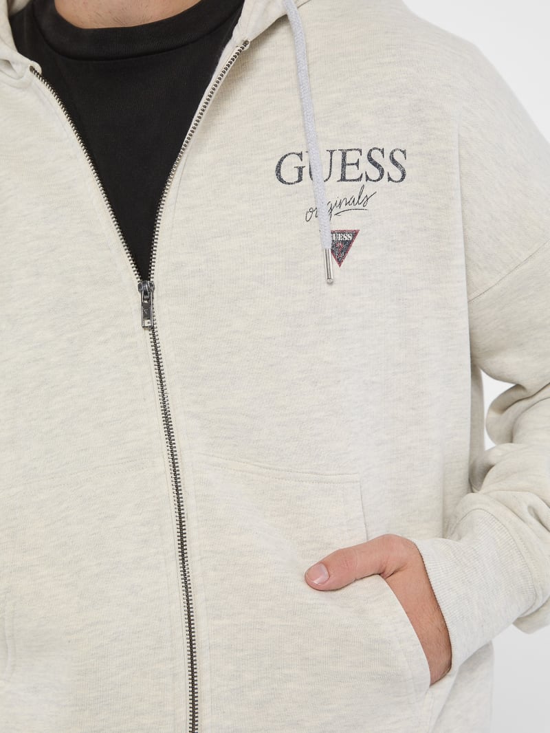 GUESS Originals Stacked Zip-Up Hoodie | GUESS